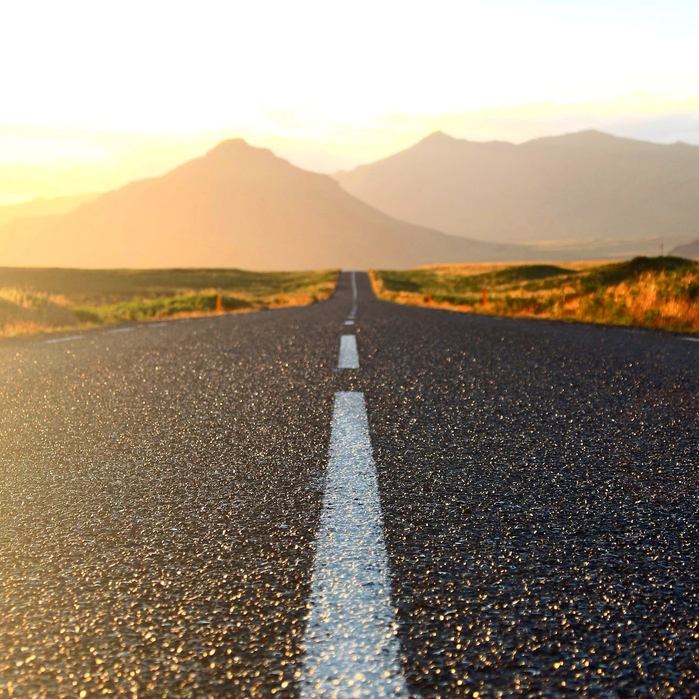 street goes through desert and mountain